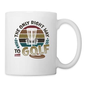 The only right way to golf, Frisbee Disc - Mug - white - Right