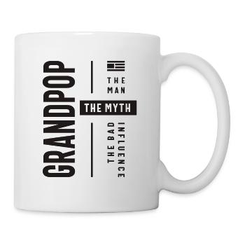 Grandpop Der Mann Der Mythos Der schlechte Einfluss - Tasse - Weiß - Rechts