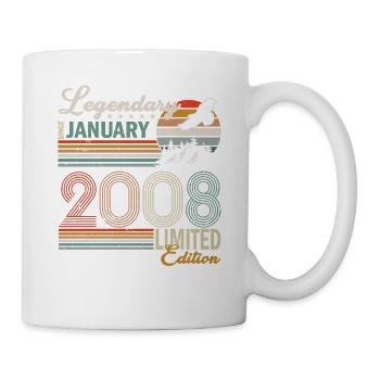 January 2008. Birthday present January 2008. - Mug - white - Right
