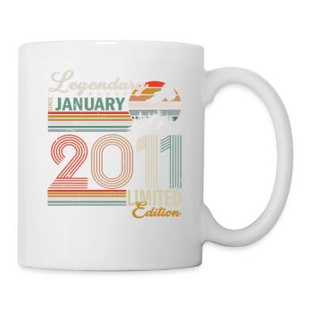 Janvier 2011. Cadeau d’anniversaire Janvier 2011. - Mug blanc - blanc - Droite