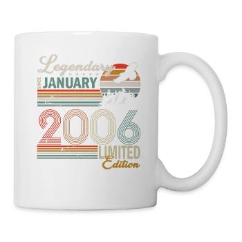 Januar 2006 geboren - Tasse - Weiß - Rechts