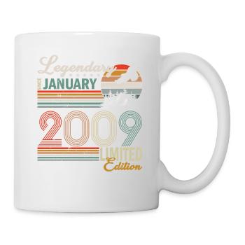 January 2009. Birthday present January 2009. - Mug - white - Right