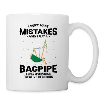 Bagpipes for pipers and Scots - Mug - white - Right