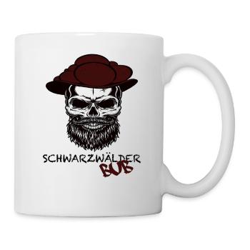 Schwarzwälder Bub Motiv mit Bollenhut zum Wandern - Tasse - Weiß - Rechts