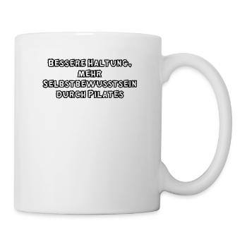 Pilates - Bessere Haltung, mehr Selbstbewusstsein - Tasse - Weiß - Rechts