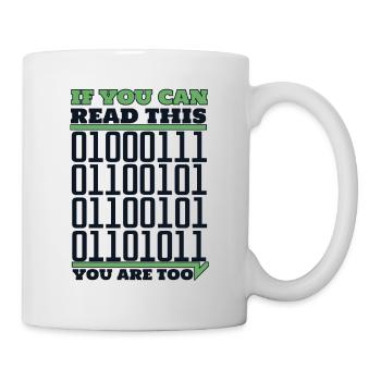 If You Can Read This You Are Too Computer Scientist - Mug - white - Right