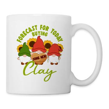 Prévisions pour aujourd’hui Achat d’un nouveau Clay Yard Gnome - Mug blanc - blanc - Droite