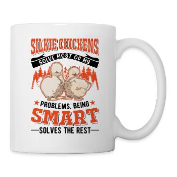 Silk Chicken Gift Silkie Chicken Silkie Chicken - Mug - white - Right