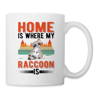 Home is where my raccoon is - Mug - white - Right