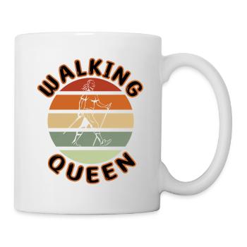 Retro Nordic Walking Queen - Walking Running - Mug - white - Right