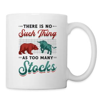 Zu Viele Aktien Gibt Es Nicht, Bullen-Bären-Aktien - Tasse - Weiß - Rechts