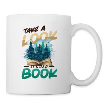 Look what's in a book: Reading Lover - Mug - white - Right