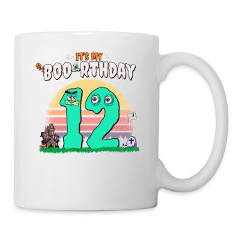 It's my Boo-rthday, Funny Halloween 12 Years Old - Mug - white - Right