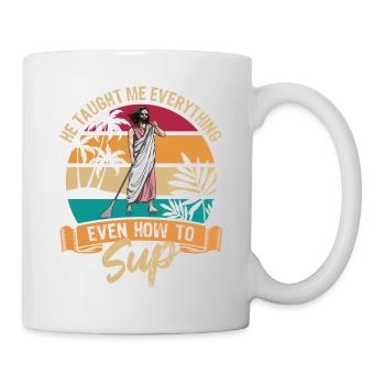 He taught me everything - Jesus - SUP - Paddle - Mug - white - Right
