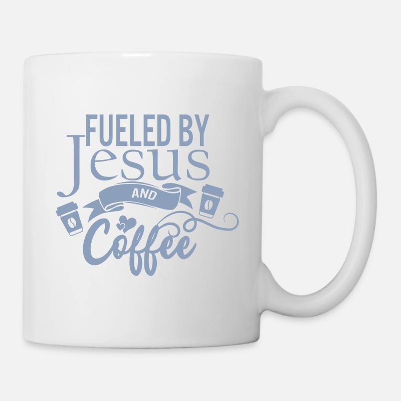 Fueled By Jesus And Coffee - Mug - white