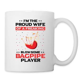 Citation de cornemuse pour les musiciens écossais et de cornemuse - Mug blanc - blanc - Droite