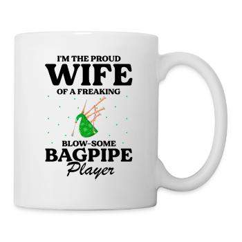 Bagpipes for pipers and Scots - Mug - white - Right