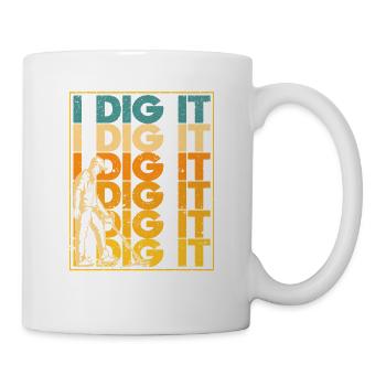 I Dig It Metal Detection Hunter Dectorist Geocache - Mug blanc - blanc - Droite