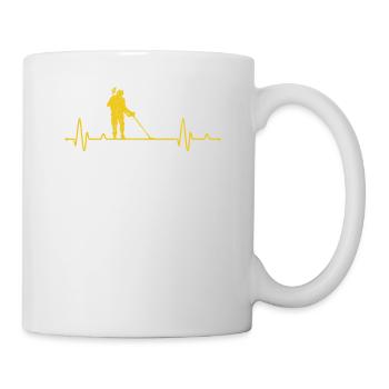 Metalldetektion Herzschlagdetektor EKG Pulslinie - Tasse - Weiß - Rechts