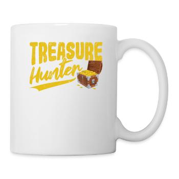 Treasure Hunter Funny Geocaching Metal Detection - Mug - white - Right