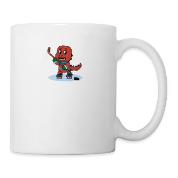 Eishockey Dino Trex - Tasse - Weiß - Rechts