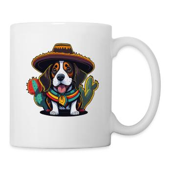 Cinco de Mayo Beagle Mexikanischer Sombrero Beagle - Tasse - Weiß - Rechts