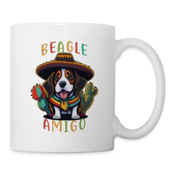 Beagle Amigo Mexikanischer Sombrero Beagle - Tasse - Weiß - Rechts