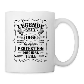 Baujahr 1951 geboren Oldtimer Geburtstag Spruch - Tasse - Weiß - Rechts
