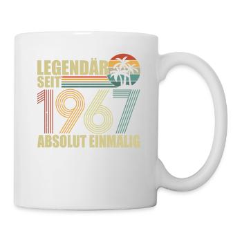 1967| Vintage Legendär seit 1967 Jubiläum - Tasse - Weiß - Rechts