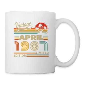 Vintage Nées En Avril 1987 Cadeau D'anniversaire - Mug blanc - blanc - Droite