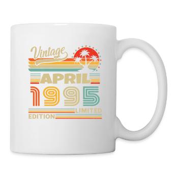 Vintage Nées En Avril 1995 Cadeau D'anniversaire - Mug blanc - blanc - Droite