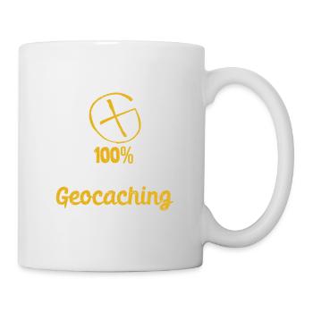 Heutige Vorhersage 100% Chance auf Geocaching Fun - Tasse - Weiß - Rechts
