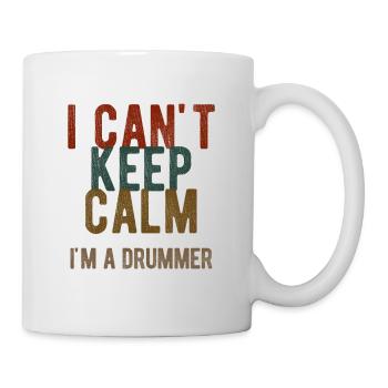 Schlagzeug Spieler Drummer - Tasse - Weiß - Rechts