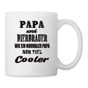 Papa und Bierbrauer - Tasse - Weiß - Rechts