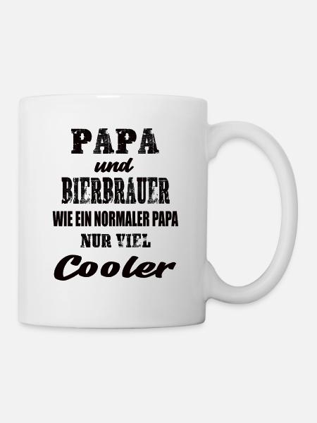 Papa und Bierbrauer - Tasse - Weiß