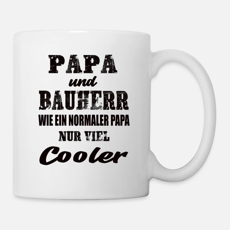 Papa und Bauherr - Tasse - Weiß