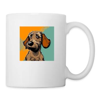 Chien dans le style comique - Mug blanc - blanc - Droite