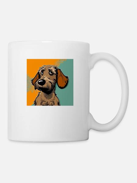 Hund im comic style - Tasse - Weiß