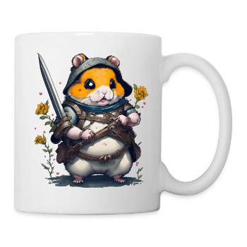 Ninja Hamster-Held des Gartens - Tasse - Weiß - Rechts