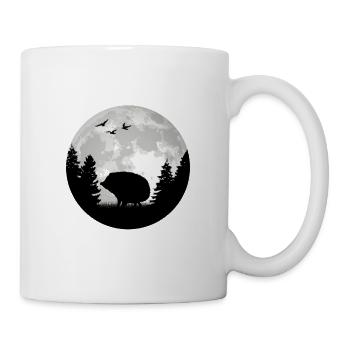Igel Mond Stacheligel - Tasse - Weiß - Rechts