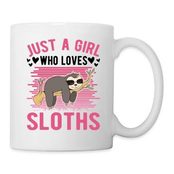 Juste une fille qui aime Sloth Sloth Sloth Girl - Mug blanc - blanc - Droite