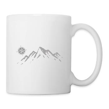 Randonnée - Pensez à l’extérieur - Randonnée vintage - Mug blanc - blanc - Droite