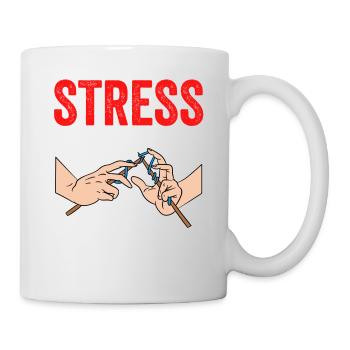Le stress est causé par le fait de ne pas tricoter suffisamment - Mug blanc - blanc - Droite