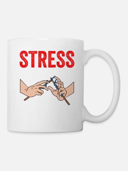Stress Is Cause By Not Knitting Enough - Tasse - Weiß