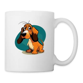 Chien dans le style comique - Mug blanc - blanc - Droite