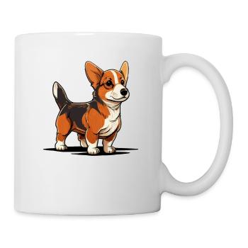 Chien dans le style comique - Mug blanc - blanc - Droite