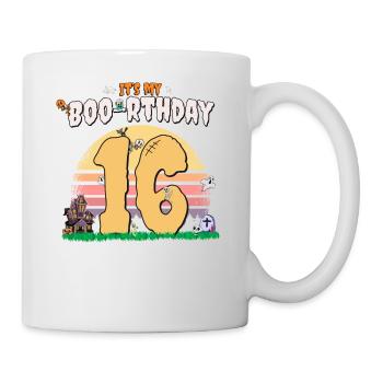 It's my Boo-rthday, Funny Halloween 16 Years Old - Mug - white - Right