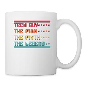 Tech Guy Man Myth Legend IT-Betrieb Admin - Tasse - Weiß - Rechts