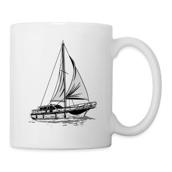 Segelboot Kapitän Spruch Zum Segeln - Tasse - Weiß - Rechts