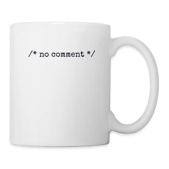 No Comment Developer Softwareentwickler Coder - Tasse - Weiß - Rechts